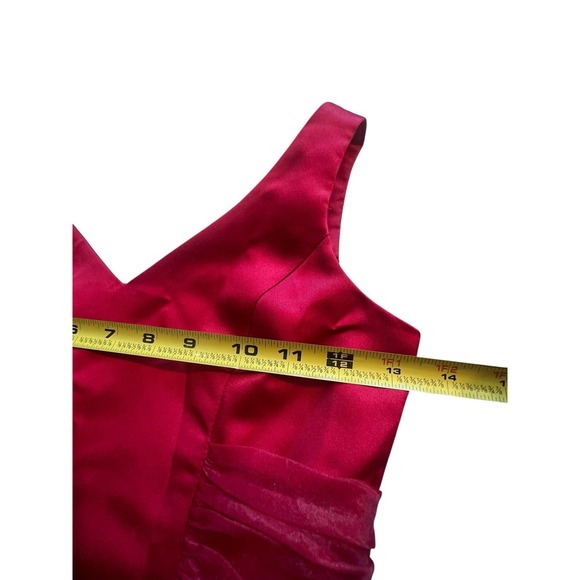 Davids Bridal Red Gown Sleeveless Flower girl Child‎ Kid Size 10 JB2532 Junior - Picture 5 of 12